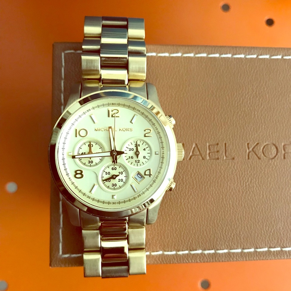 Michael Kors gold women’s watch with box!